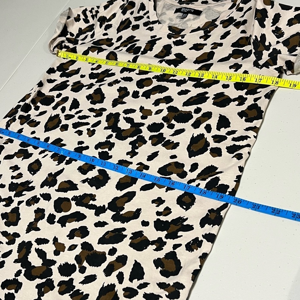 BRUNETTE THE LABEL Leopard Tee Dress Tan - Picture 9 of 11